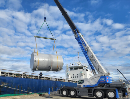 強度が高い底/海上輸送・現地組立により、超大型タンクも製作可能
