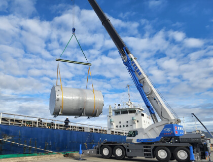 強度が高い底/海上輸送・現地組立により、超大型タンクも製作可能