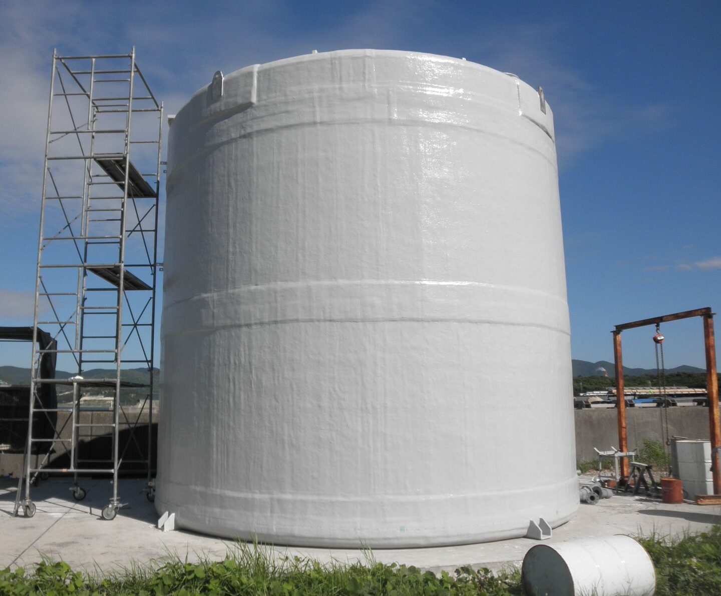 圧力タンク内面エポキシEF（検査付）750Φ×1219 (9.0) 耐圧:1.34MPA 600リットル　圧力容器、加圧水タンク 圧力タンク内面エポキシEF（検査付）750Φ×1219 (4.5) 耐圧:0.65MPA 600